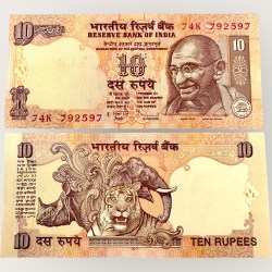 D 90 Rs 10 India Banknote Signature series Signed by D Subharao Inset S 2011 Issue Unc Unique and Rare