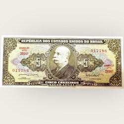 Brazil 2 Cruzerus World Banknote Ending 786 Series Unique and Rare