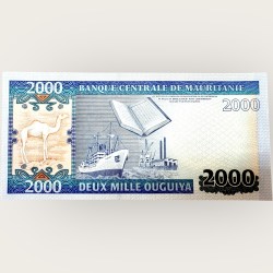 Alternative view of Mauritania 2000 Ouguiya Banknote 2011 P20 UNC World Banknote Ending 786 Series