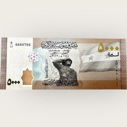 Syria 5000 Pounds World Banknote Ending 786 Series Unique and Rare