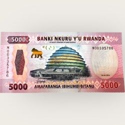 Rwanda 5000 Francs World Banknote Ending 786 Series Unique and Rare
