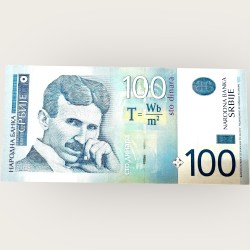 Alternative view of Serbia 100 Dinara World Banknote Ending 786 Series