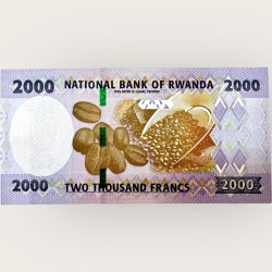 Alternative view of Rwanda 2000 Francs World Banknote Ending 786 Series Unique and Rare