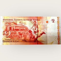 Alternative view of Tonga 2 Paanga Issue World Banknote Ending 786 Series