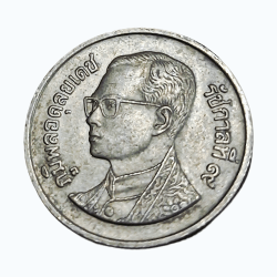 Alternative view of THAILAND Fss 1 BAHT King RAMA IX in Collectable Grade.