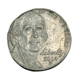 UNITED STATES OF AMERICA Cu/Ni 5 CENTS Year 2014 in Collectable Grade.