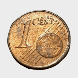 Alternative view of GERMANY 1 EURO CENT Year 2004 in Collectable Grade.