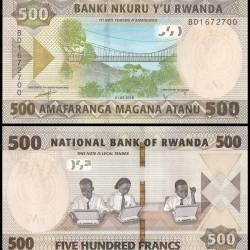 Rwanda 500 Francs Banknote 2019 P42 UNC Unique and Rare