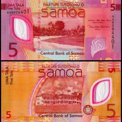 Samoa 5 Tala Banknote 2023 ND P47 UNC Polymer UNC Unique and Rare