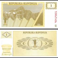 Slovenia 1 Tolar World Banknote 1990 P1 UNC Unique and rare