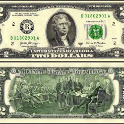 USA 2 Dollar Issue Gem UNC Unique World Banknote Collection Unique And Rare