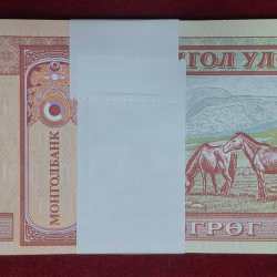 Alternative view of Mongolian 20 Togrog Serial UNC Packet
