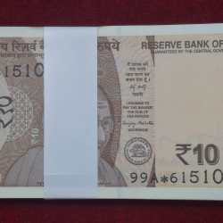 STAR * SERIAL PACKET 10 RUPEES 2025 GOVERNOR SANJAY MALHOTRA RARE ( 100 NOTE ) SERIAL PACKET