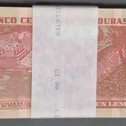 Alternative view of Honduras 1 Lempira RARE ( 100 NOTE) NON SERIAL PACKET GEM UNC