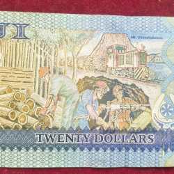 Alternative view of FIJI 20 DOLLARS RARE NOTE # B-2