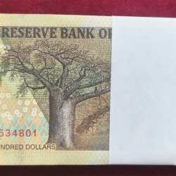 Alternative view of ZIMBABWE 100 DOLLARS RARE (100 NOTE ) SERIAL PACKET