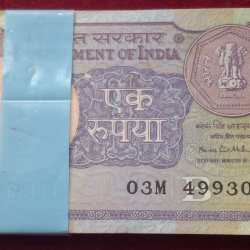 1 Rupees 1991 Governor Montek Singh Ahluwalia Rare ( 100 Notes) Serial Packet