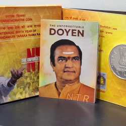 CENTENNIAL BIRTH YEAR OF SHRI NANDAMURI TARAKA RAMA RAO 2023 HYDERABAD MINT RARE 1 COIN ((UNC SET))