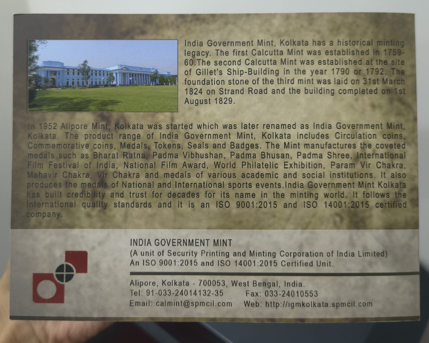 250TH BIRTH ANNIVERSARY OF RAJA RAM MOHAN ROY 2022 KOLKATA MINT RARE ( UNC SET) - Image 3