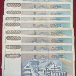 Alternative view of Yugoslavia 500 000 Dinara RARE one NOTE