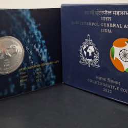 90TH INTERPOL GENERAL ASSESMBLY INDIA 2022 MUMBAI MINT RARE ( UNC SET)
