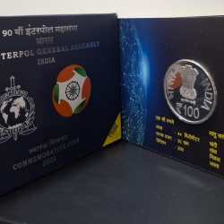 90TH INTERPOL GENERAL ASSEMBLY INDIA 2022 MUMBAI MINT RARE ( PROOF SET)