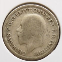 Alternative view of United Kingdom, 1934, 6 Pence, George V, KM #832, Silver, Condition as per image.