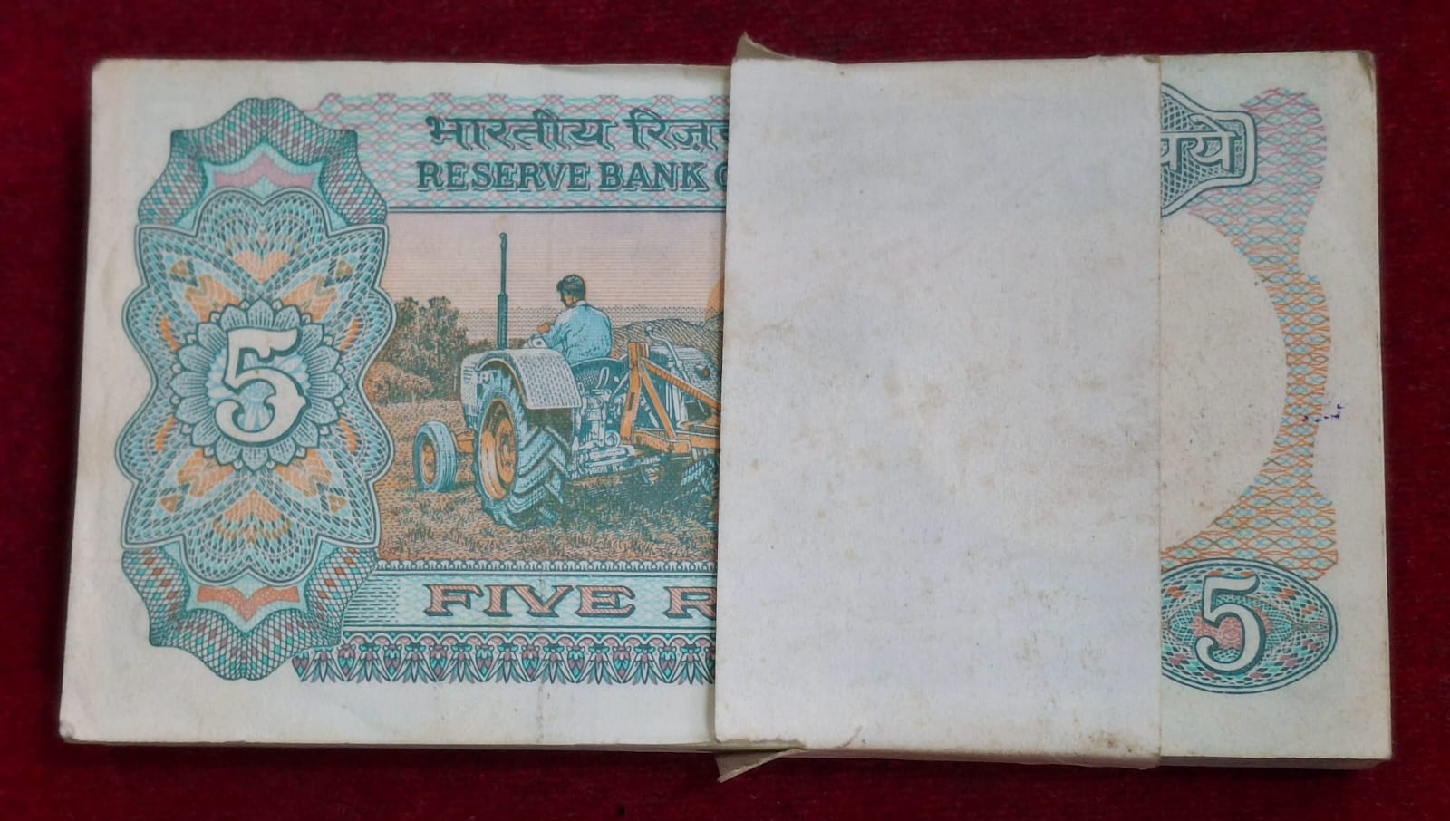 5 RUPEES TRACTOR GOVERNOR BIMAL JALAN RARE ( 100 NOTES) RARE SERIAL PACKET WITHOUT PIN - Image 3