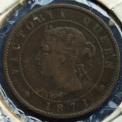 Alternative view of Canadian Province - Prince Edward Island, 1 Cent, 1871, KM# 4, Circulated Condition.