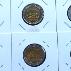 Argentina, 2010, 5 coin set, 200th Anniversary of Argentina & May Revolution, Bimetal, Fine condition.