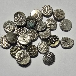 Kingdom of Travancore 1 Chuckram Anizham Thirunal Marthanda Varma Silver Very Small 1Pcs Coin Only