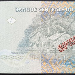 Alternative view of Congo Democratic Republic 50 Francs 1997 Specimen UNC Specimen Unique and Rare