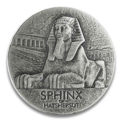 5 Troy Oz Pure 999 Silver 2019 Scottsdale Egyptian Sphinx 5 Oz Silver Nefertiti Series Ultra Unique and Rare Luxury Collection