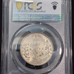 Alternative view of RARE ONE RUPEE 1910 PCGS GRADED COIN UNC DETAIL EDWARD VII KING AND EMPEROR COIN