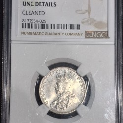 RARE HALF RUPEE 1926 NGC GRADED COIN UNC DETAILS GEORGE V KING EMPEROR COIN