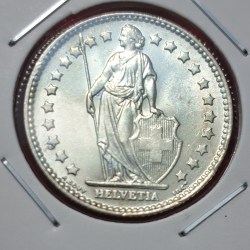 SWITZERLAND 1FRANCS 1964 SILVER COIN