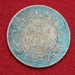 1/2 PICE 1934 GEORGE V KING EMPEROR COIN