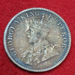 Alternative view of ONE QUARTER ANNA 1929 GEORGE V KING EMPEROR COIN