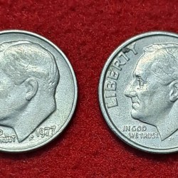 UNITED STATE 1 DIME 2 COIN SET 1977,1991