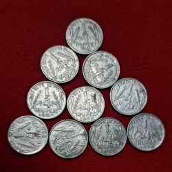 1/4 RUPEE 10 PCS MIX DATE