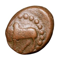 Copper Kakani of Ganapati Naga(c. 3rd Cen. AD) of Nagas Dynasty from Padmavati Bull Type