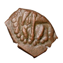 Copper Kakani of Ganapati Naga(c. 3rd Cen. AD) of Nagas Dynasty from Padmavati Bull Type Odd Square Shaped