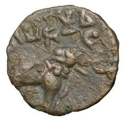 Potin Coin of Pulumavis(1st Cen.BC) of Satavahana Dynasty Elephant Type Banavasi Region