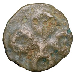 Alternative view of Potin Coin of Pulumavis(1st Cen.BC) of Satavahana Dynasty Elephant Type Banavasi Region