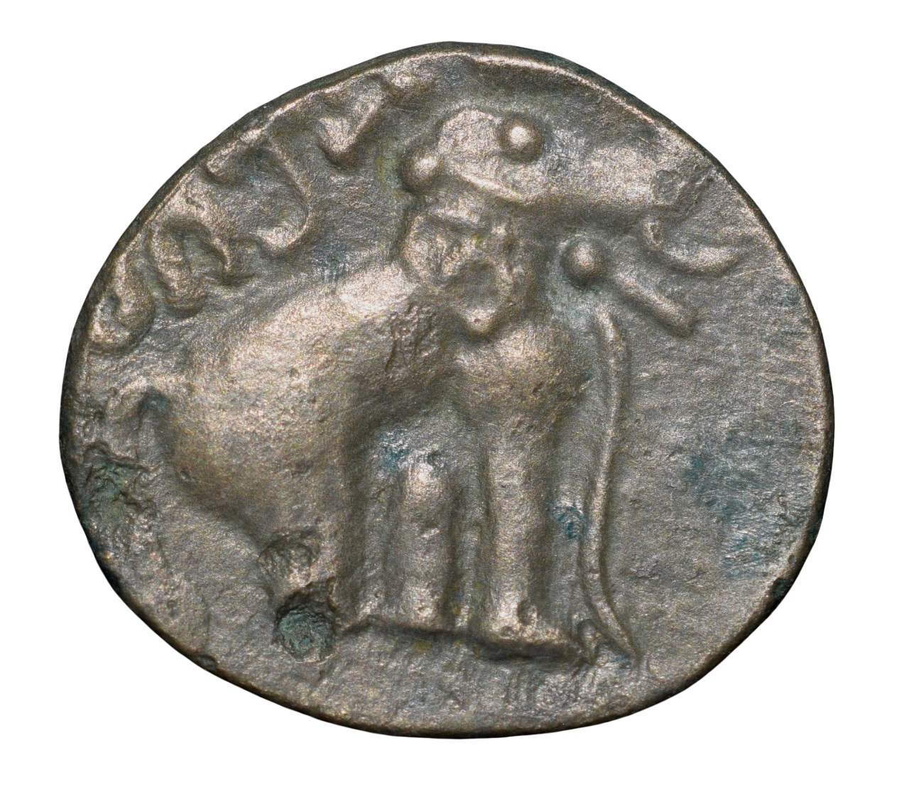 Potin Coin of Satakarni of Satavahana Dynasty (1st Cen. BC) from Banavasi Beautiful Grade