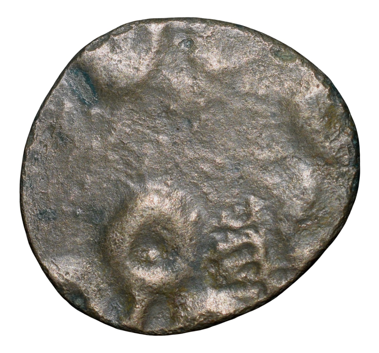 Potin Coin of Satakarni of Satavahana Dynasty (1st Cen. BC) from Banavasi Beautiful Grade - Image 2