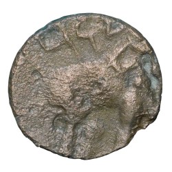 Potin Coin of Pulumavis(1st Cen.BC) of Satavahana Dynasty Elephant Type Banavasi Region