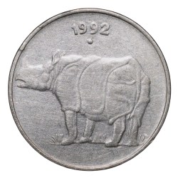 Steel 25 Paise of Republic India (AD 1992) of Noida Mint