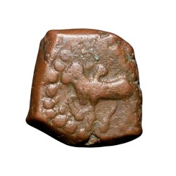 Copper Kakani of Ganapati Naga(c. 3rd Cen. AD) of Nagas Dynasty from Padmavati Bull Type Odd Square Shaped
