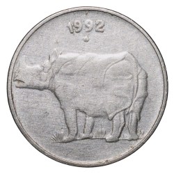 Steel 25 Paise of Republic India (AD 1992) of Noida Mint
